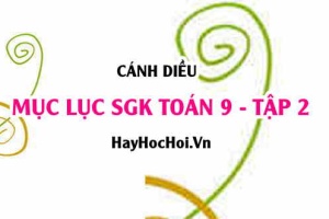 Mục lục SGK Toán 9 tập 2 Cánh diều - Lý thuyết và bài tập Toán 9 tập 2 Cánh diều